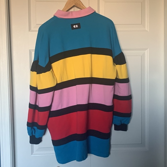 Lazy Oaf stripped cotton oversized polo dress - Picture 2 of 5